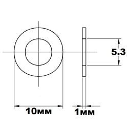Шайба М5 DIN125A (ISO7089) HV300 оцинкованная Шайба М5 DIN125A (ISO7089) HV300 оцинкованная