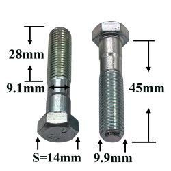 R0442 Болт М10х45х1,25 хомута глушителя R0442 Болт М10х45х1,25 хомута глушителя