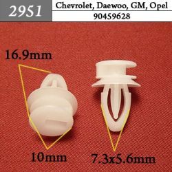 2951 Автокрепеж для GM, Chrysler, Dodge, Jeep 2951 Автокрепеж для GM, Chrysler, Dodge, Jeep