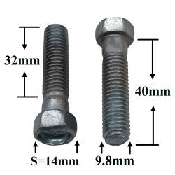 R0433 Болт М10х40х1,5 генератора дв.402, тормозного диска 3302 R0433 Болт М10х40х1,5 генератора дв.402, тормозного диска 3302