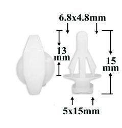 Клипса фигурная крепления уплотнителей для Hyundai, Kia Клипса фигурная крепления уплотнителей для Hyundai, Kia