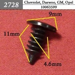 2728 Автокрепеж для GM, Chrysler, Dodge, Jeep 2728 Автокрепеж для GM, Chrysler, Dodge, Jeep