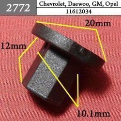 2772 Клипса под саморез GM, Chrysler, Dodge, Jeep 2772 Клипса под саморез GM, Chrysler, Dodge, Jeep