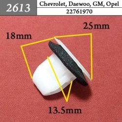 2613 Клипса под саморез GM, Chrysler, Dodge, Jeep 2613 Клипса под саморез GM, Chrysler, Dodge, Jeep
