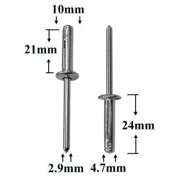 Заклепка автомобильная металлическая 4,7x21 для Mercedes Заклепка автомобильная металлическая 4,7x21 для Mercedes