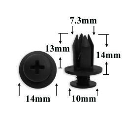 Пистон распорный крепления бампера, защиты, различной отделки  для GM, Acura, Honda, Mazda, Subaru Пистон распорный крепления бампера, защиты, различной отделки  для GM, Acura, Honda, Mazda, Subaru