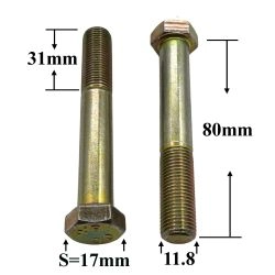 R0703 Болт М12х80х1,25 стяжной задн.рессоры ГАЗЕЛЬ R0703 Болт М12х80х1,25 стяжной задн.рессоры ГАЗЕЛЬ