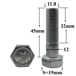 R0654 Болт М12х45х1,25 КПП 2101 (верхн) R0654 Болт М12х45х1,25 КПП 2101 (верхн)
