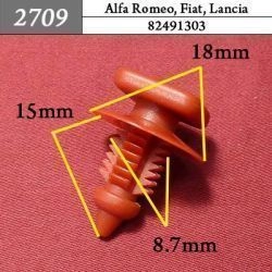 2709 Автокрепеж для Alfa Romeo, Fiat, Lancia 2709 Автокрепеж для Alfa Romeo, Fiat, Lancia