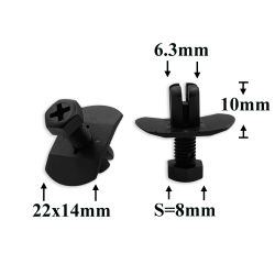 Пистон обшивки, подкрылков для Isuzu, Infiniti, Nissan, GM, Chrysler, Dodge, Jeep Пистон обшивки, подкрылков для Isuzu, Infiniti, Nissan, GM, Chrysler, Dodge, Jeep