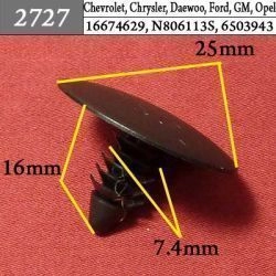 2727 Автокрепеж для GM, Chrysler, Dodge, Jeep, Ford 2727 Автокрепеж для GM, Chrysler, Dodge, Jeep, Ford