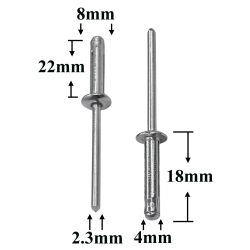 Заклепка автомобильная металлическая 4x22 для Mercedes Заклепка автомобильная металлическая 4x22 для Mercedes