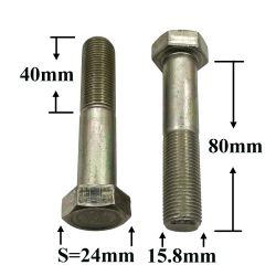 R0973 Болт М16х80х1,5 уха передней рессоры R0973 Болт М16х80х1,5 уха передней рессоры