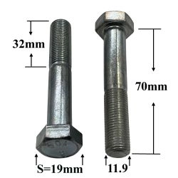R0691 Болт М12х70х1,25 переднего сайлентблока рычага 2108 R0691 Болт М12х70х1,25 переднего сайлентблока рычага 2108