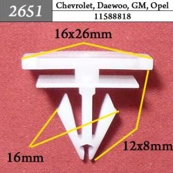 2651 Автокрепеж для GM, Chrysler, Dodge, Jeep 2651 Автокрепеж для GM, Chrysler, Dodge, Jeep
