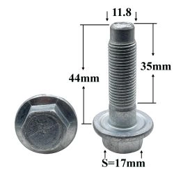 R0652 Болт М12х43,5х1,25 поперечины 2110 с фланцем R0652 Болт М12х43,5х1,25 поперечины 2110 с фланцем