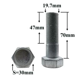 R1100 Болт М20х70х1,5 фаркопа R1100 Болт М20х70х1,5 фаркопа