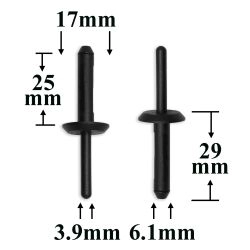 0692 Заклепка пластиковая для GM, Chrysler, Dodge, Jeep 0692 Заклепка пластиковая для GM, Chrysler, Dodge, Jeep