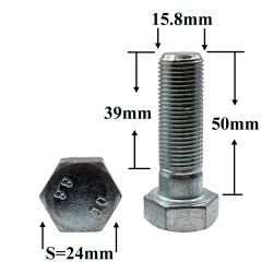 R0950 Болт М16х50х1,5 крепления надрамника опракид. мех-ма R0950 Болт М16х50х1,5 крепления надрамника опракид. мех-ма