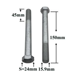R0990 Болт М16х150х1,5 надрамника опрокидывающего мех-ма R0990 Болт М16х150х1,5 надрамника опрокидывающего мех-ма