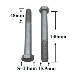 R0988 Болт М16х130х1,5 заднего кронштейна рессоры R0988 Болт М16х130х1,5 заднего кронштейна рессоры