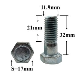 R0630 Болт М12х32х1,75 суппорта "ВОЛГА" R0630 Болт М12х32х1,75 суппорта "ВОЛГА"