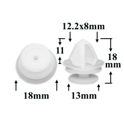 Клипса фигурная крепления отделки салона, багажника для Citroen, Peugeot, Renault, Лада, VAG, Volvo Клипса фигурная крепления отделки салона, багажника для Citroen, Peugeot, Renault, Лада, VAG, Volvo