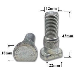 T1509 Болт (шпилька) М12х38х1,25 колеса "НИВА" передний T1509 Болт (шпилька) М12х38х1,25 колеса "НИВА" передний