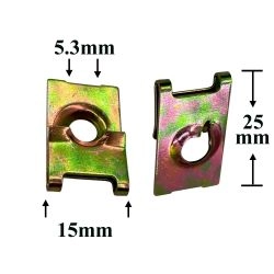 Скоба металлическая 15x25 под саморез универсальная Скоба металлическая 15x25 под саморез универсальная