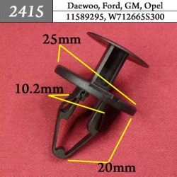 2415 Автокрепеж для GM, Chrysler, Dodge, Jeep, Ford 2415 Автокрепеж для GM, Chrysler, Dodge, Jeep, Ford