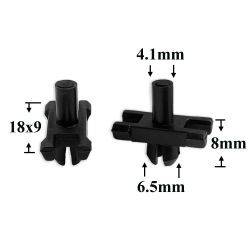 Клипса крепления молдингов с фиксатором для BMW Клипса крепления молдингов с фиксатором для BMW