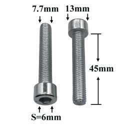 R1672 Винт М8х45 с внутренним шестигранником и полной резьбой R1672 Винт М8х45 с внутренним шестигранником и полной резьбой
