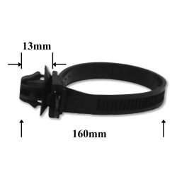 Хомут пластиковый с клипсой 7х160 мм крепления кабелей и проводов Хомут пластиковый с клипсой 7х160 мм крепления кабелей и проводов