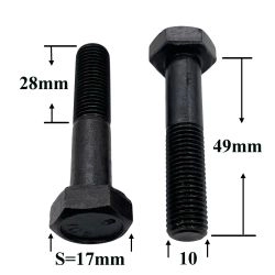 R0449 Болт М10х50х1,25 переднего амортиз. 01 R0449 Болт М10х50х1,25 переднего амортиз. 01