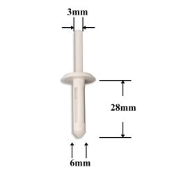 0608 Заклепка пластиковая для GM, Chrysler, Dodge, Jeep 0608 Заклепка пластиковая для GM, Chrysler, Dodge, Jeep