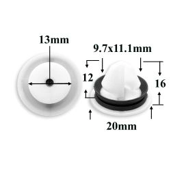 Клипса накладки направляющей сдвижной двери, молдинга двери для VAG Клипса накладки направляющей сдвижной двери, молдинга двери для VAG