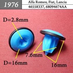 1976 Автокрепеж для Alfa Romeo, Fiat, Lancia, Citroen, Peugeot 1976 Автокрепеж для Alfa Romeo, Fiat, Lancia, Citroen, Peugeot