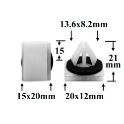 1624 Автокрепеж для Citroen, Peugeot, Ford, GM, Chrysler, Dodge, Jeep