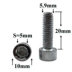 R1601 Винт М6х20 с внутренним шестигранником