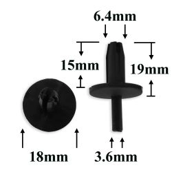 Пистон распорный нажимной для GM, Chrysler, Dodge, Jeep