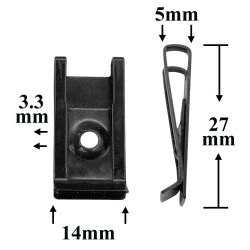 Скоба металлическая под саморез для Chevrolet, Chrysler, Daewoo, Dodge, Ford, GM, Jeep, Opel
