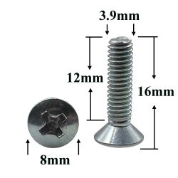 R1508 Винт М4х16 зеркала бок.вида 2108 (крест.шлиц)