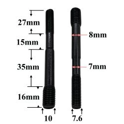 R2501 Шпилька М8/М10х75х1,25 корпуса р/в 2101 ремонтная